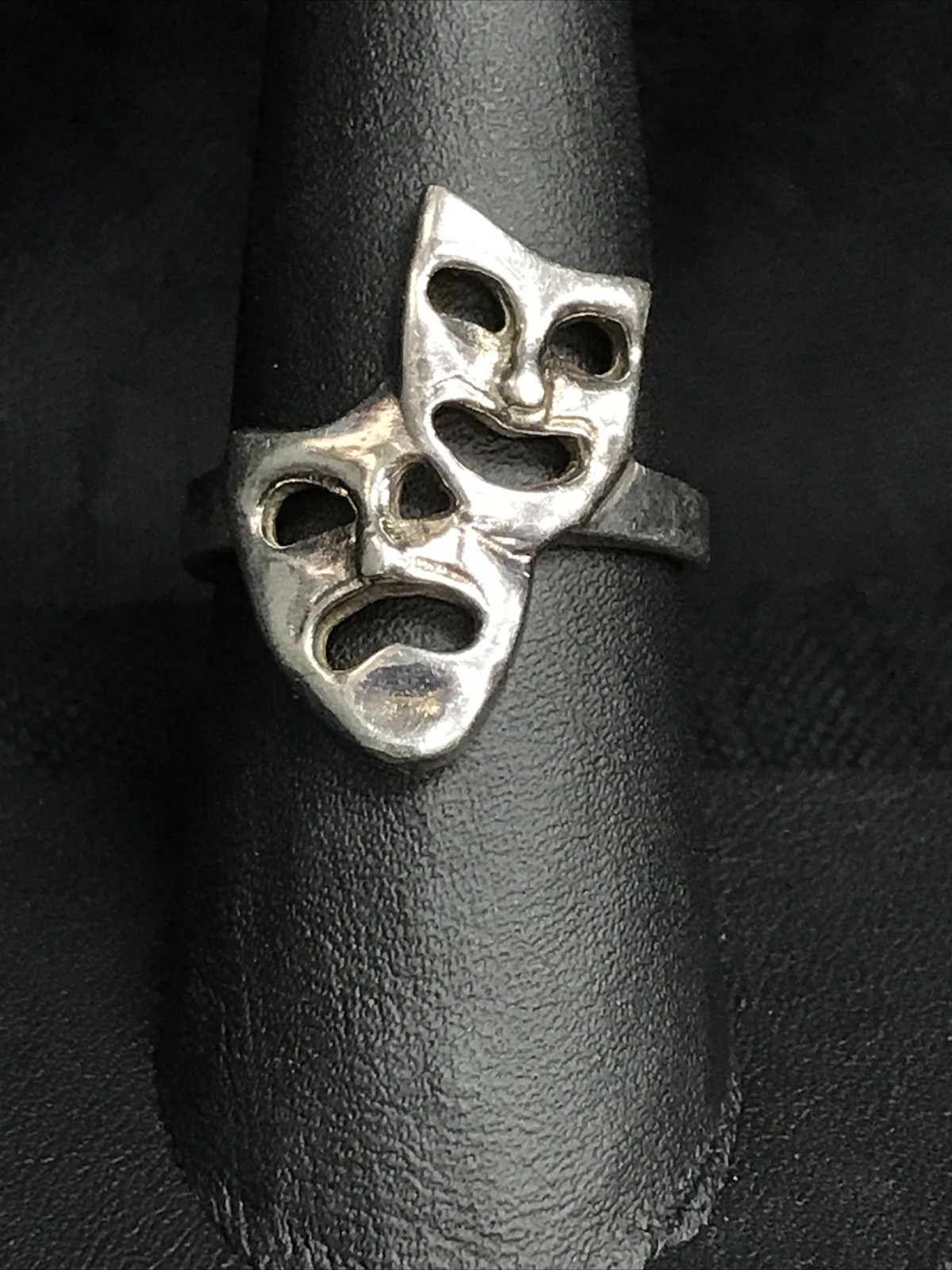 STERLING Sz8 Ring BEAU DRAMA COMEDY TRAGEDY THEATER MASK