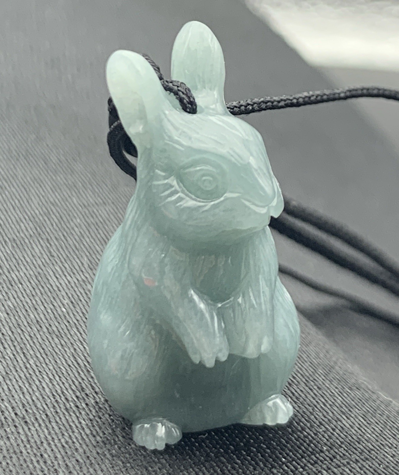 Video Certified Natural 100% A JADE JADEITE PENDANT Necklace Rabbit 420213 VS