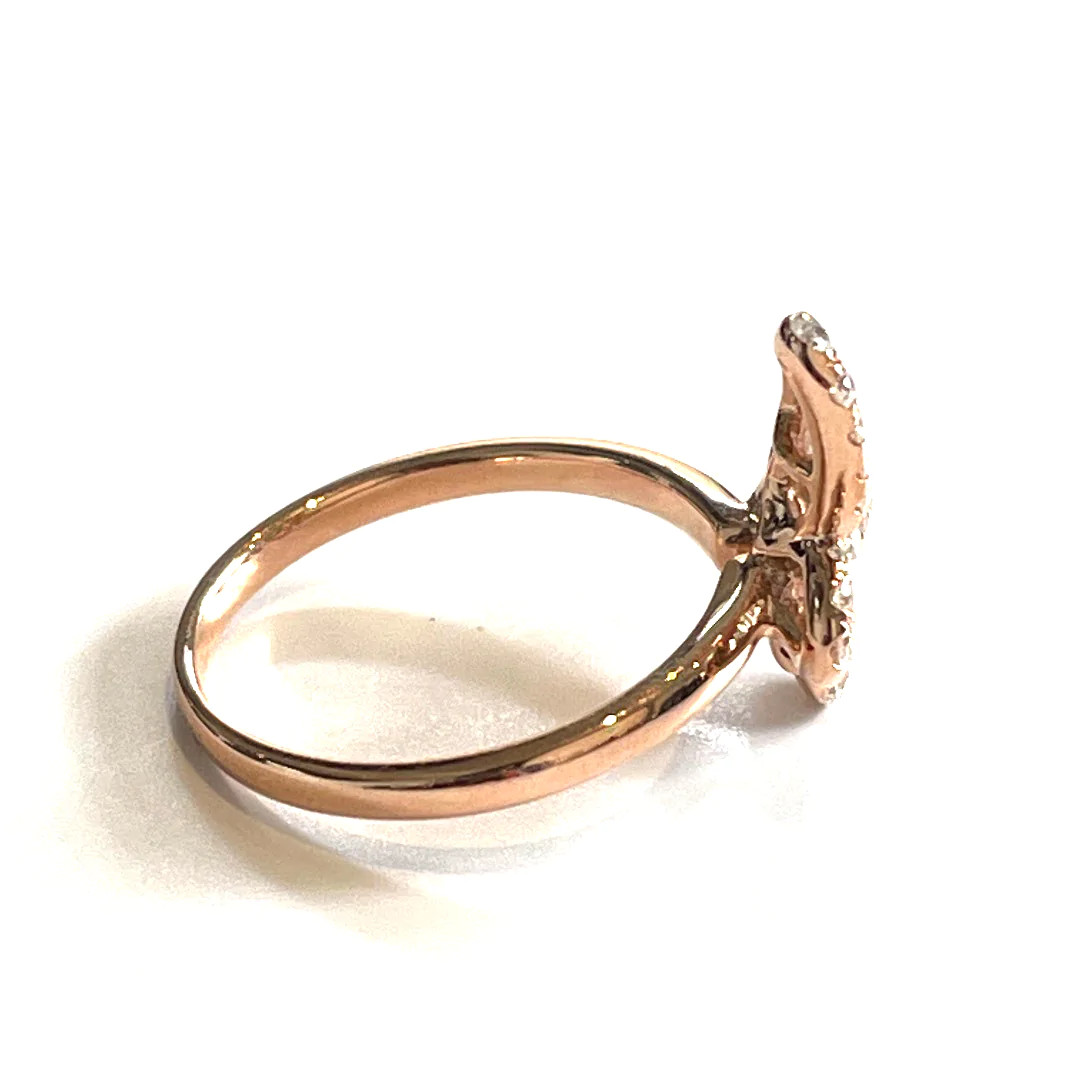 Gorgeous 14K Gold Butterfly Ring with 1.00 TCW Diamonds