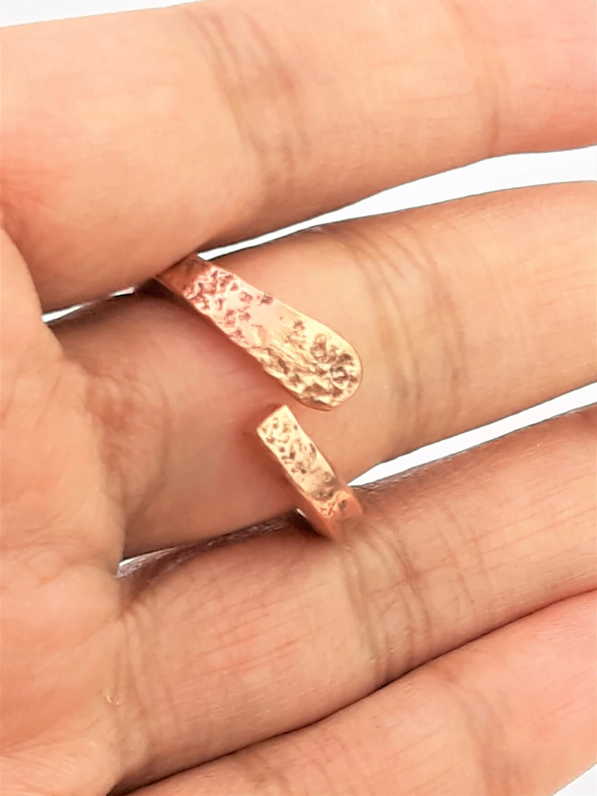 Solid pure copper adjustable ring, handmade ,free UK delivery, Unisex ring
