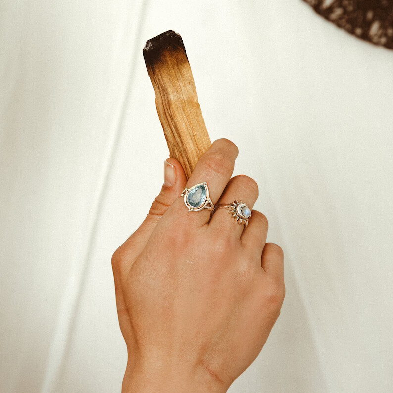 Aquamarine Ring 925 Sterling silver Band &Statement Ring Handmade Ring All Size