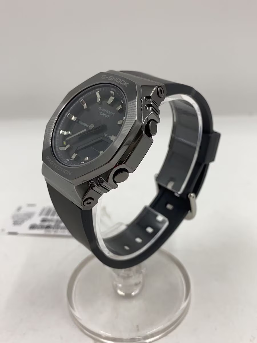 CASIO Quartz Watch G SHOCK Analog Rubber BLK BLK
