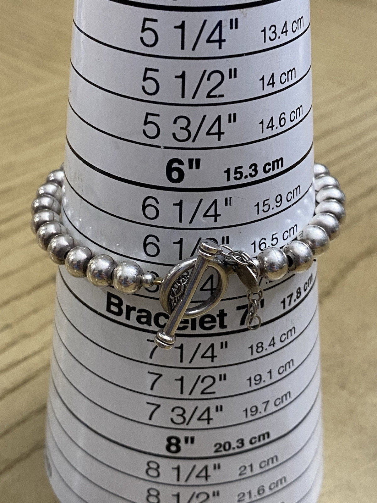 Silpada Sterling 925 Silver Designer Signed Ball Bead with Safety Chain Bracelet