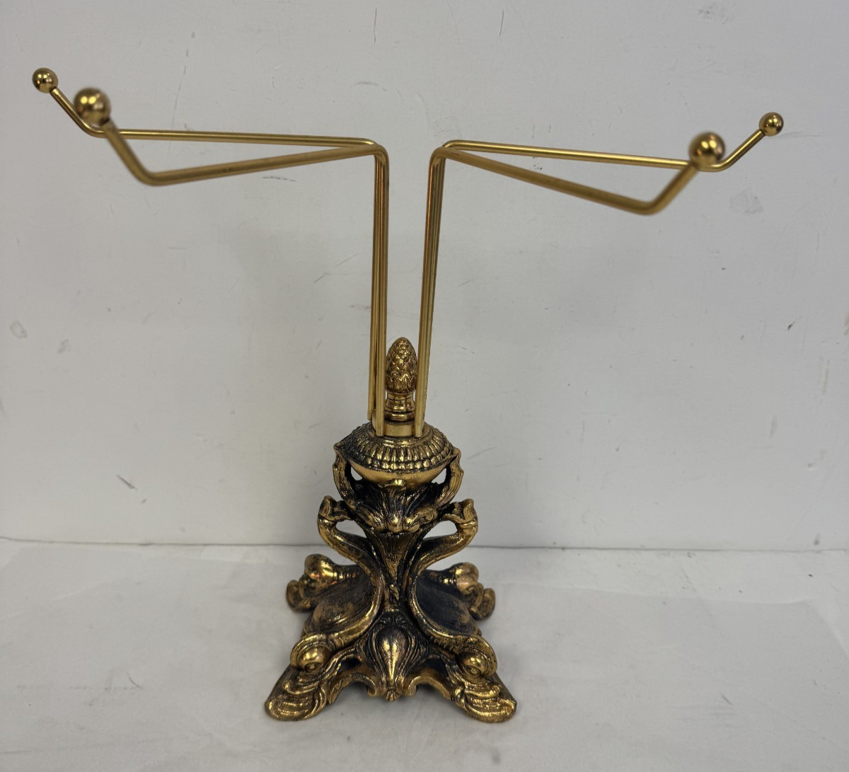 Hollywood Regency? Gold Jewelry Display Towel Hanger VTG 11″H x 12″W Koi fish