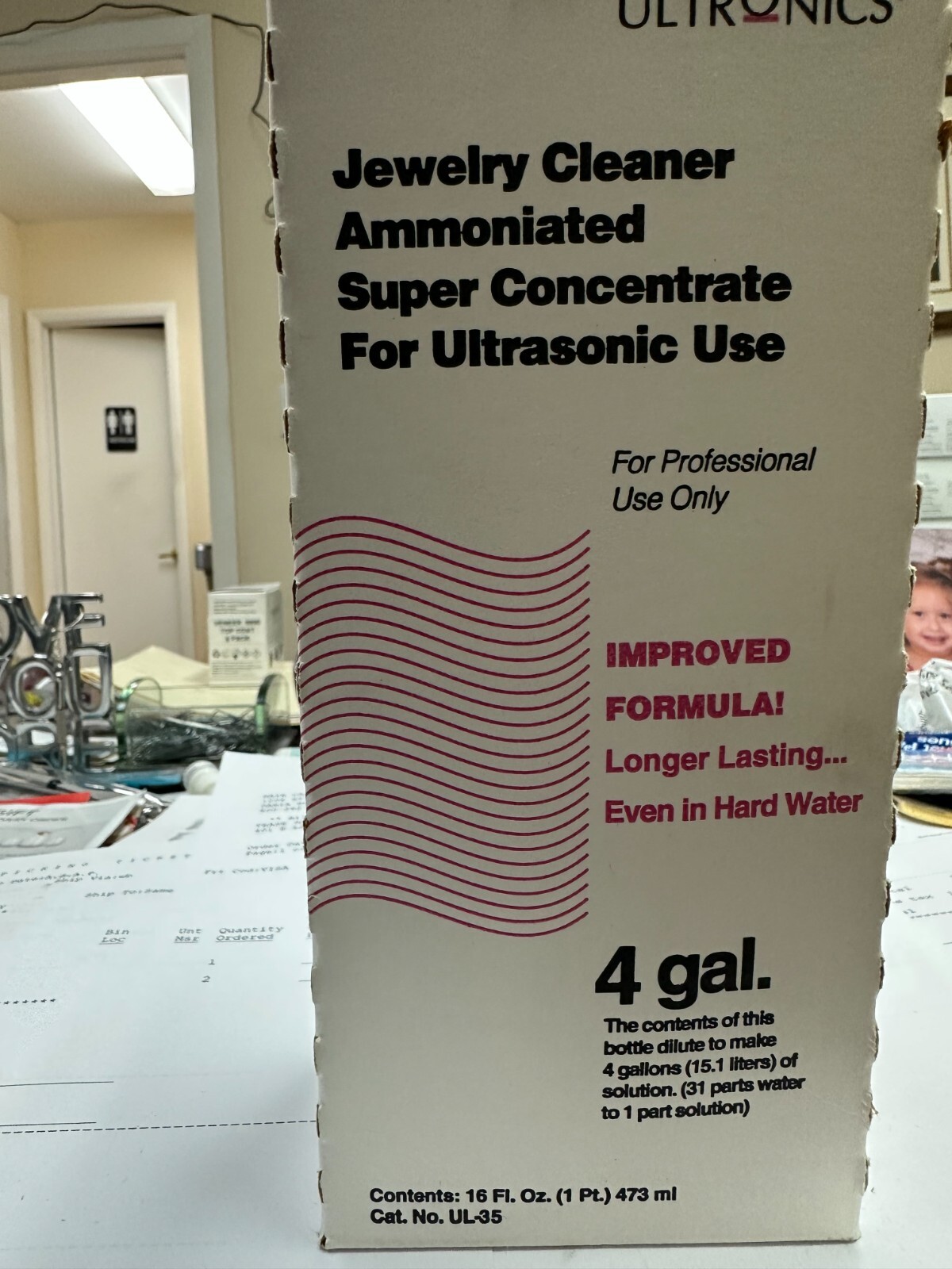 Ultrasonic Cleaner Solution Concentrate 1 Pint Cleaning Jewelry & Compounds