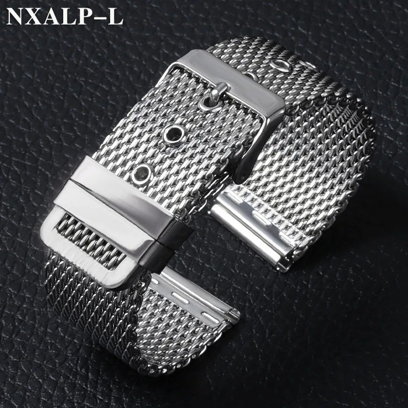 Milanese Stainless Steel Watch Strap Men’s Quality Mesh Metal Band 18 20 22 24mm