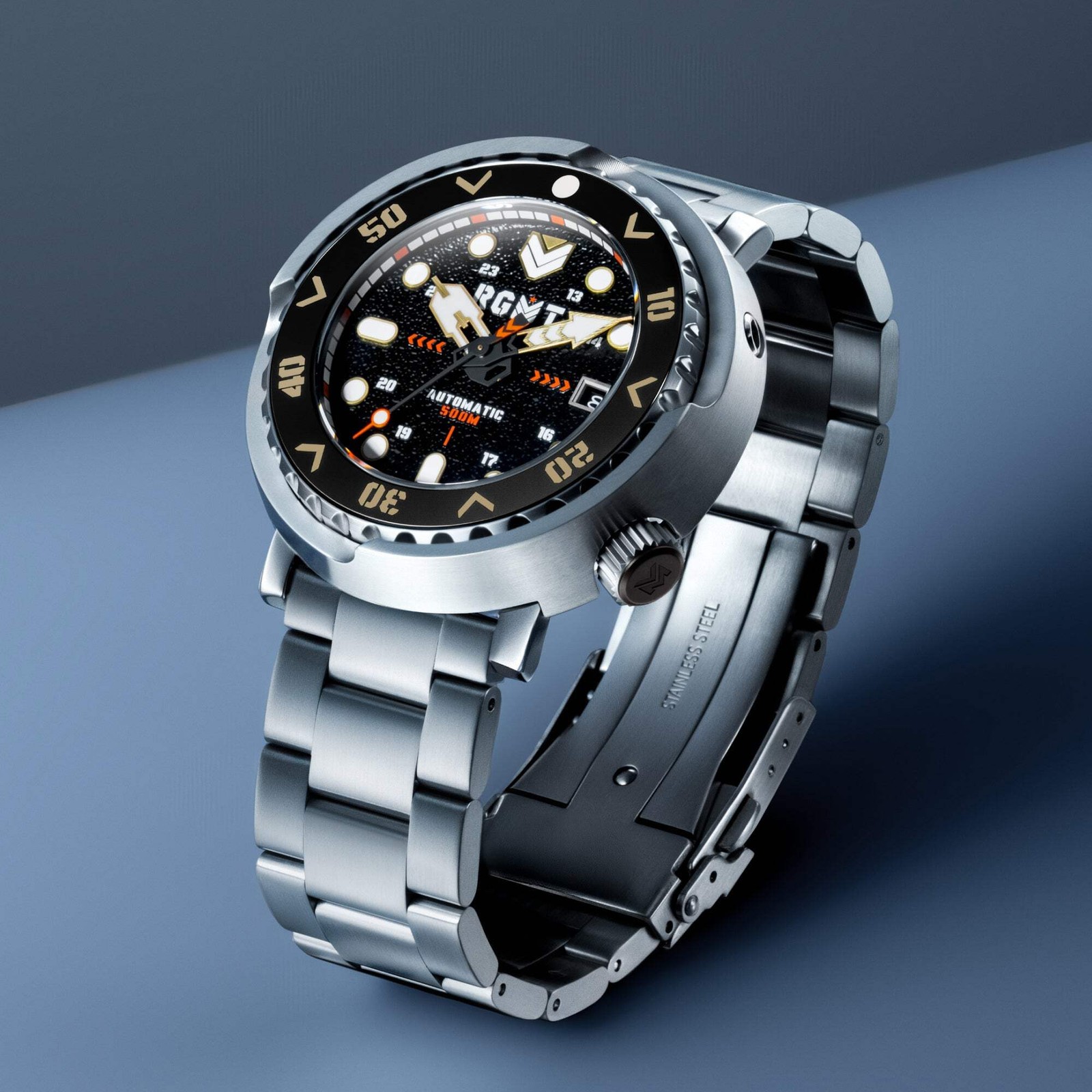 Zumwalt Automatic Black Dial / Stainless Steel Bracelet Black Dial Wristwatch RG