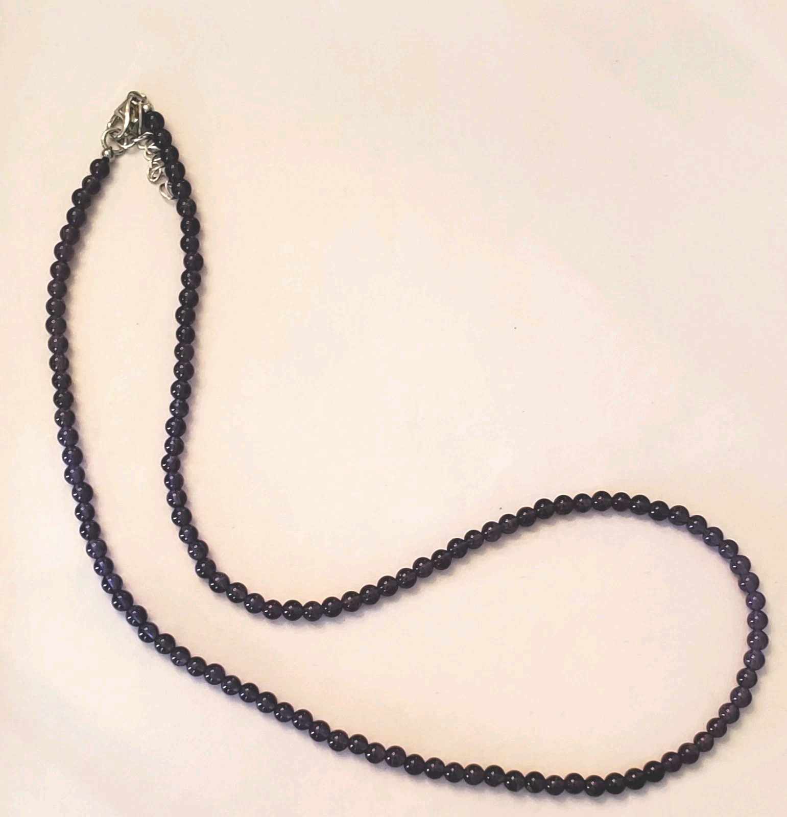 NICKY BUTLER Vintage Necklace, Sterling Silver & Amethyst Beads, 22.5 Inches