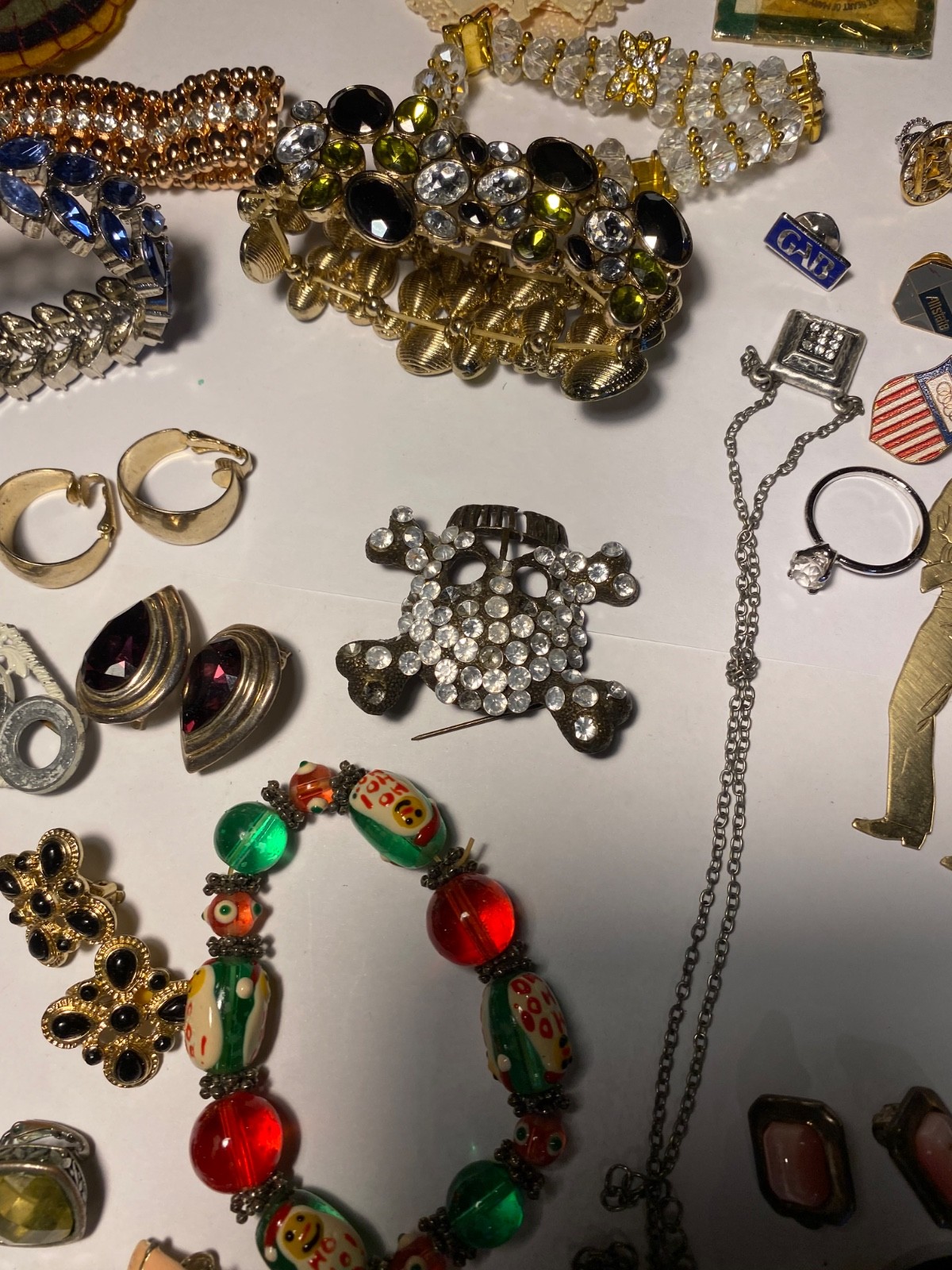 T93 Lot of Costume Jewelry & Etc. Earrings Bracelets Etc.