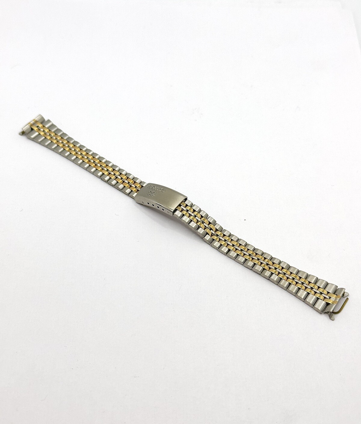 Genuine NOS Seiko 14.7mm x 13mm Two-Tone Gold Plated & Stainless Steel Bracelet
