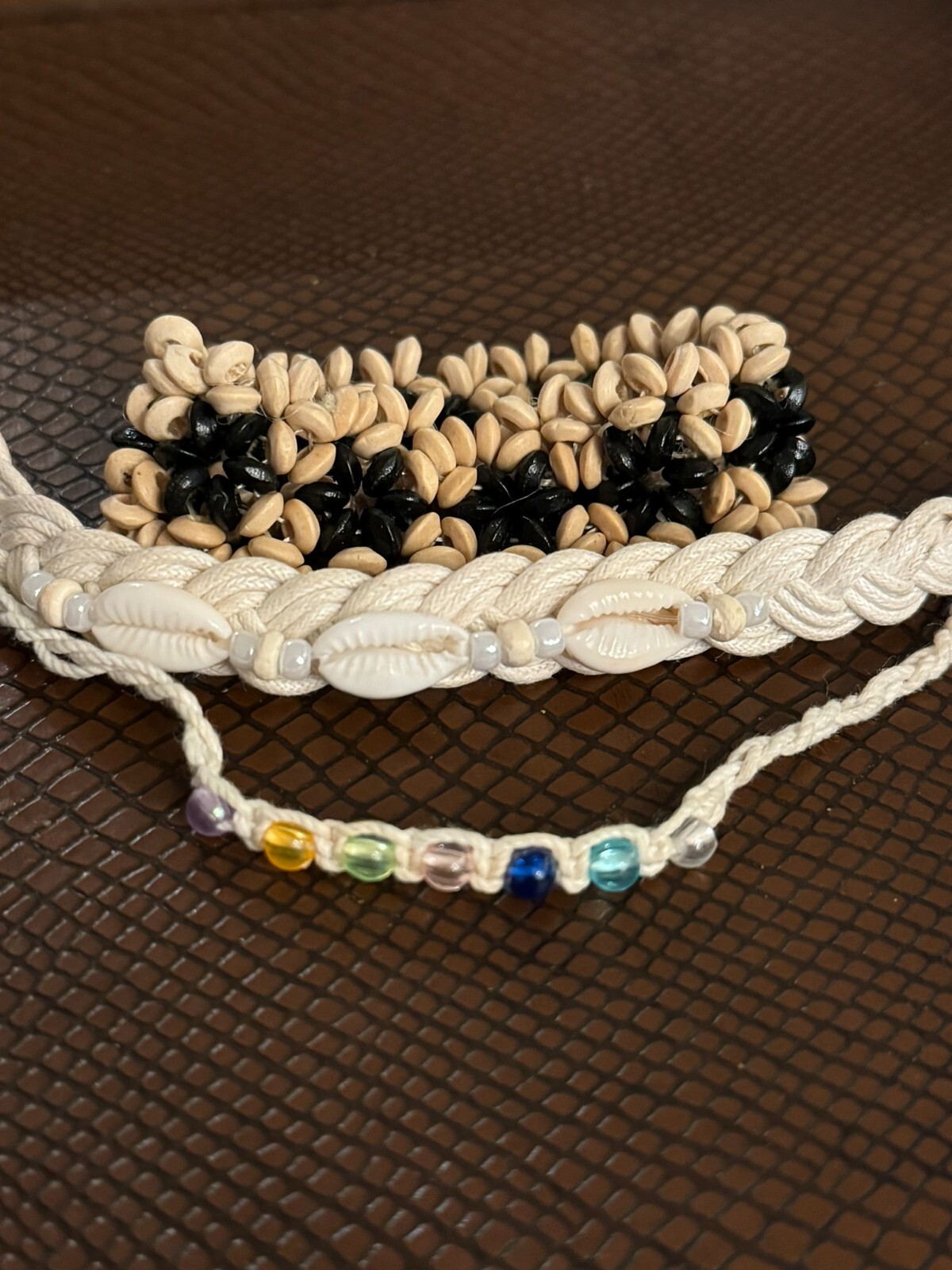 Set of 3 Boho Beach Bracelets Beaded Wrap