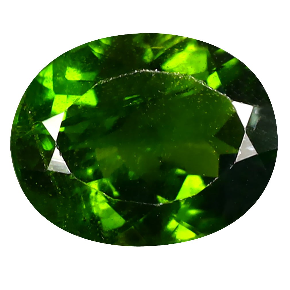 3.73 ct Oval (11.18 x 9.05 mm) Unheated 100% Natural Green Chrome Diopside