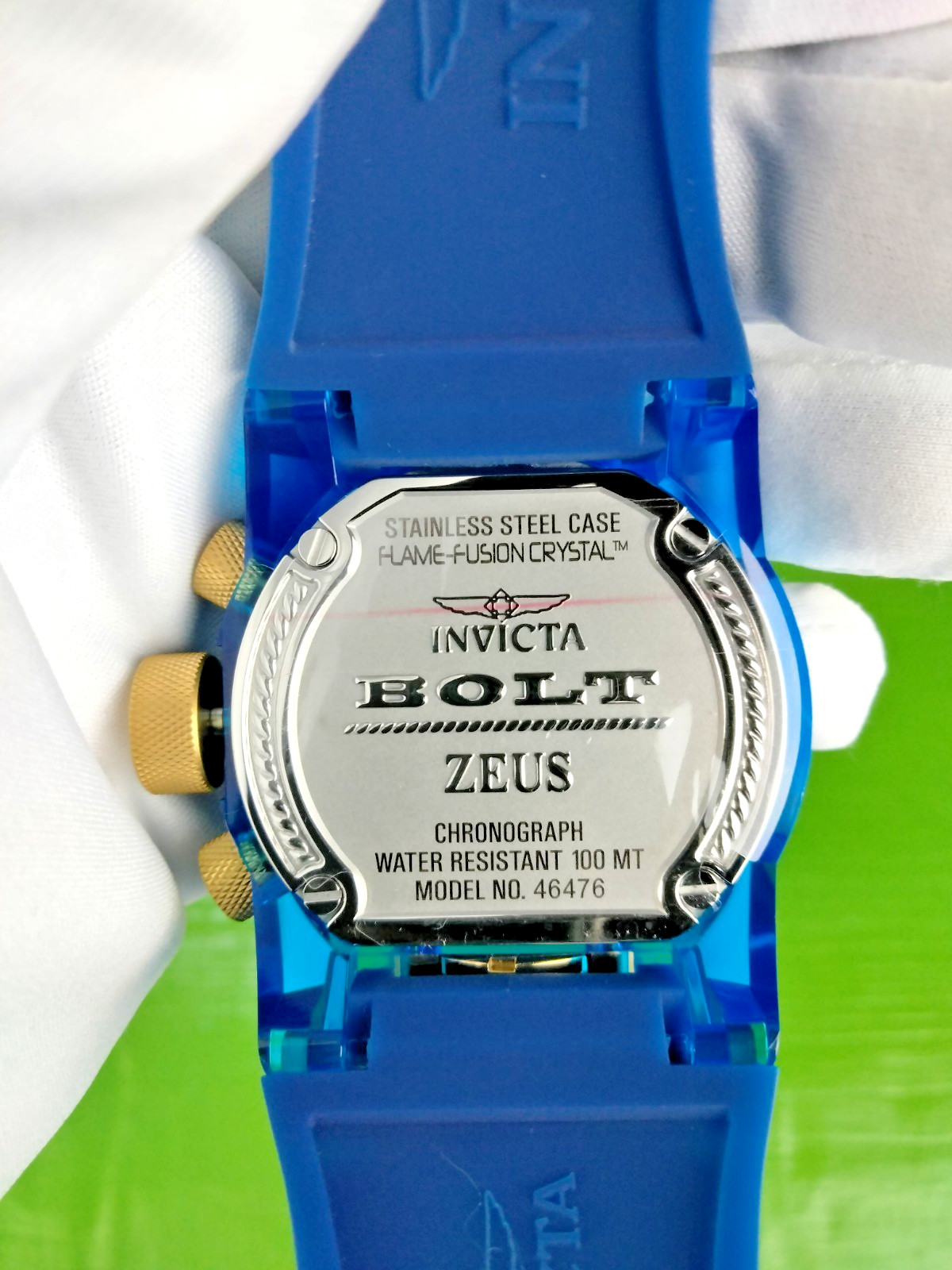 Invicta Bolt Zeus Magnum 46476 52mm Blue Gold Chronograph Watch