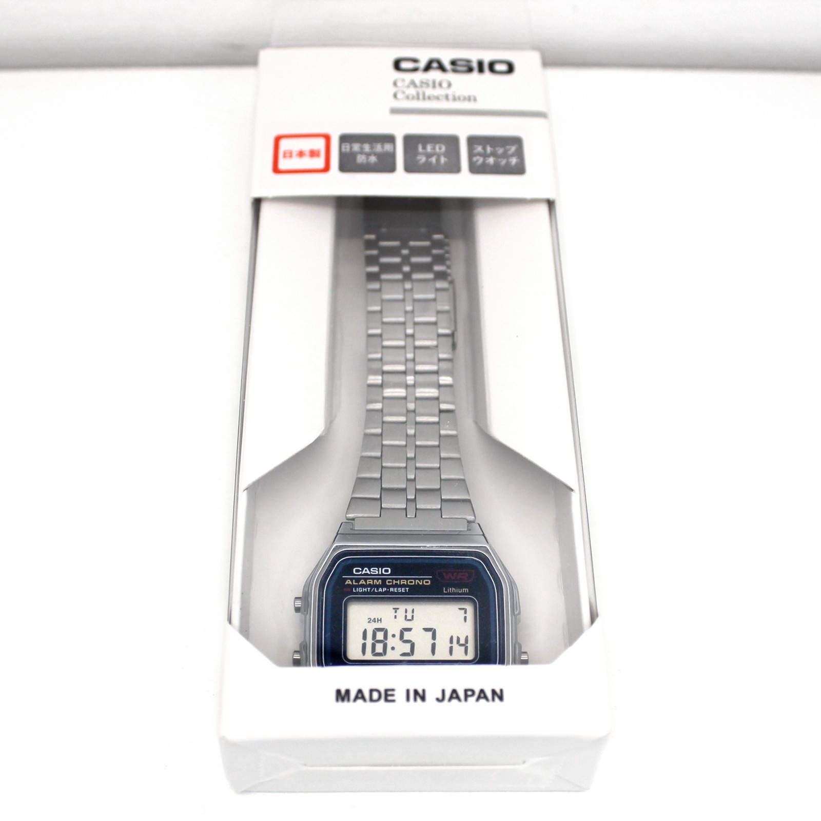 Genuine Casio A159WA-N1JH Silver Digital Watch: JDM Made in Japan, New, UK Stock