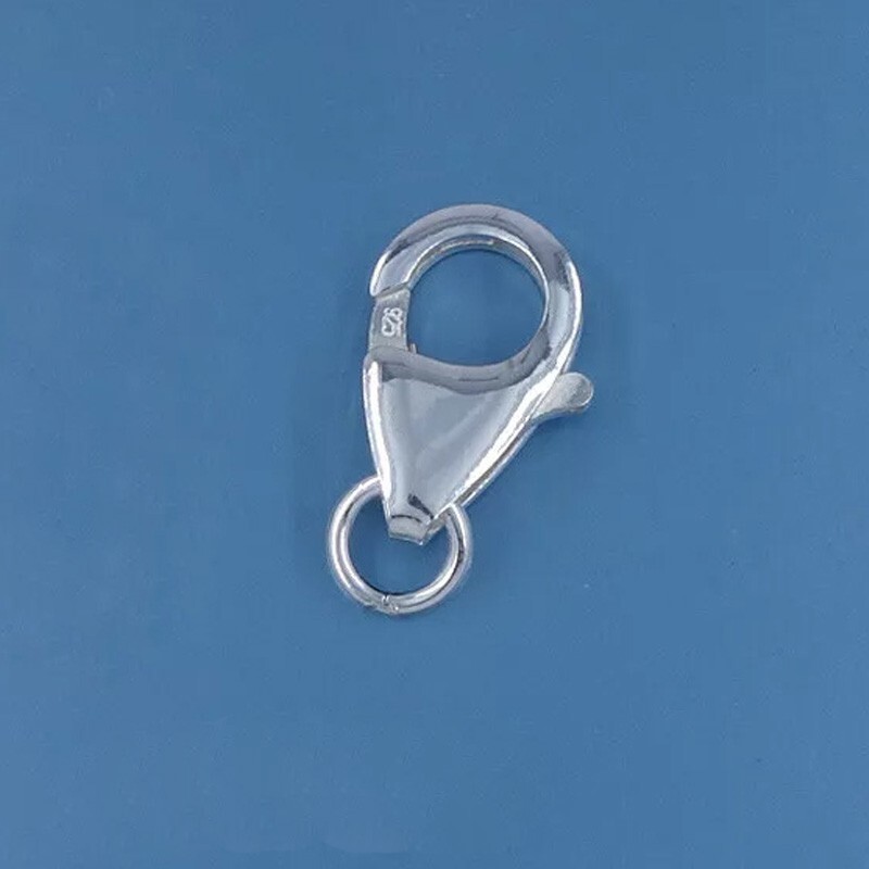 Sterling Silver Lobster Claw Clasp Connector w/ Closed Ring 8.8mm x 19mm #33289