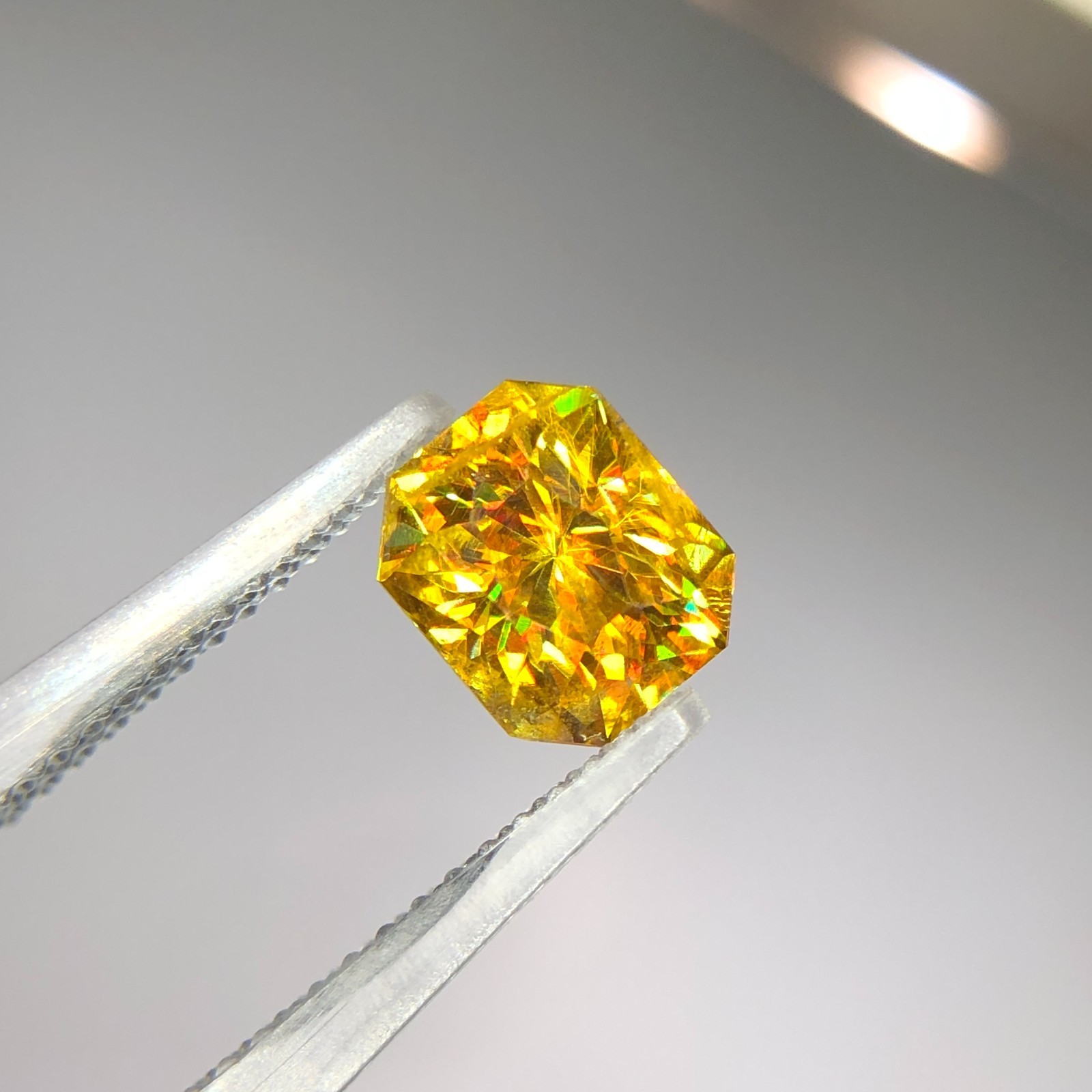 1.45 Carat | Natural Full Fire Sphene Titanite | Step Cut Gemstone Pakistan
