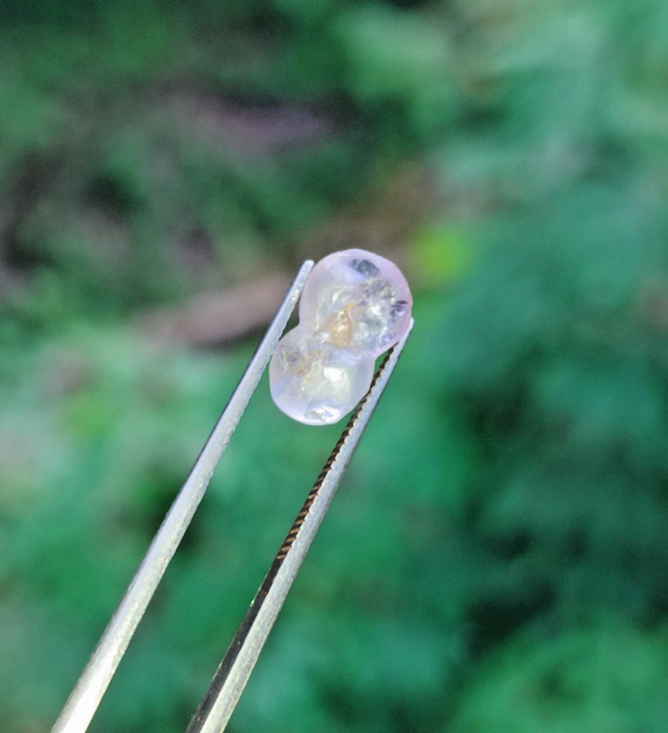 Natural Star Sapphire 2.80ct Two-Tone Purple gray | Unique Shape | Unheated
