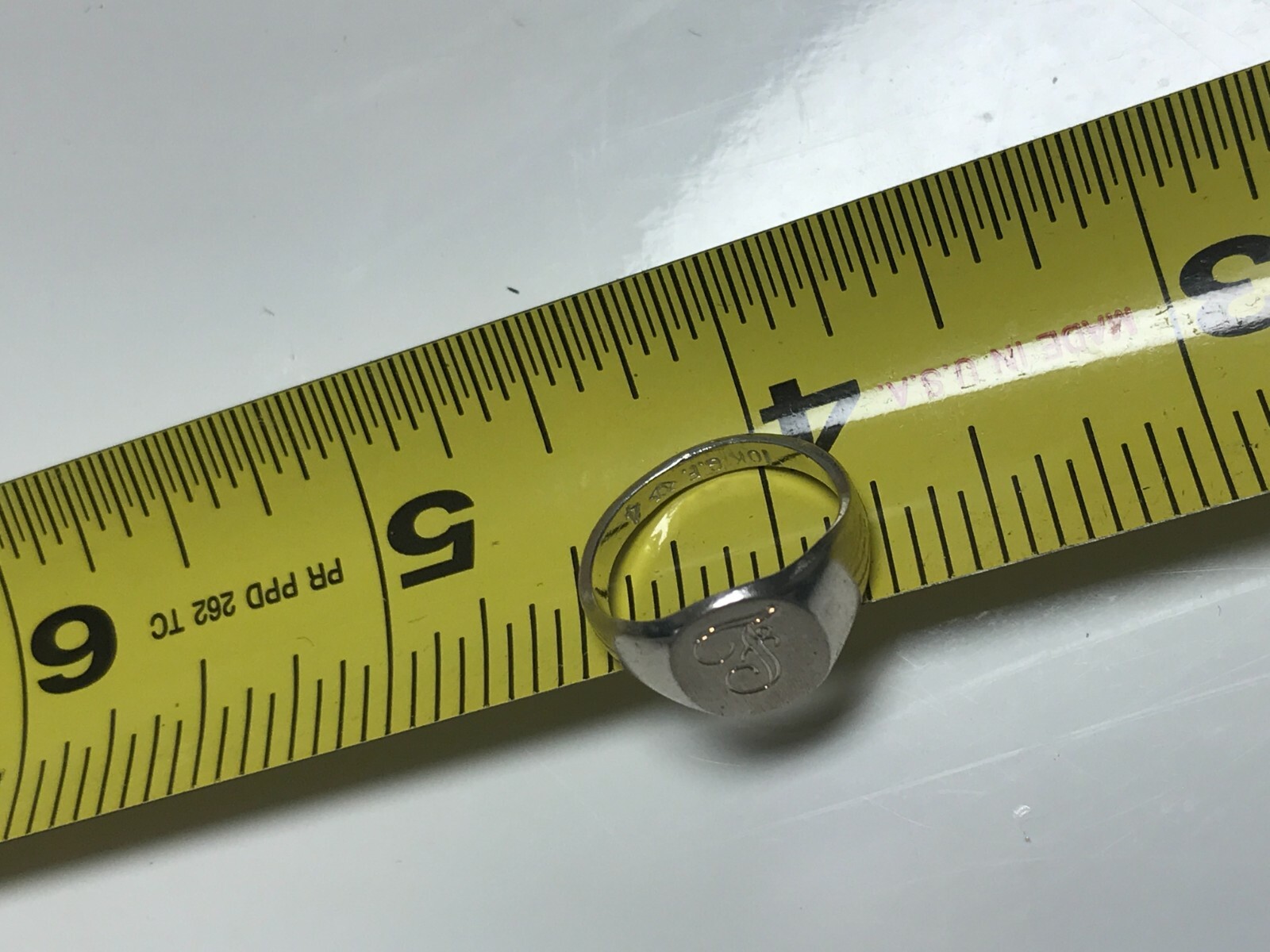 Vintage 10KT Gold Filled Stamped & Engraved Monogram F Ring Size 4 VARGAS Brand