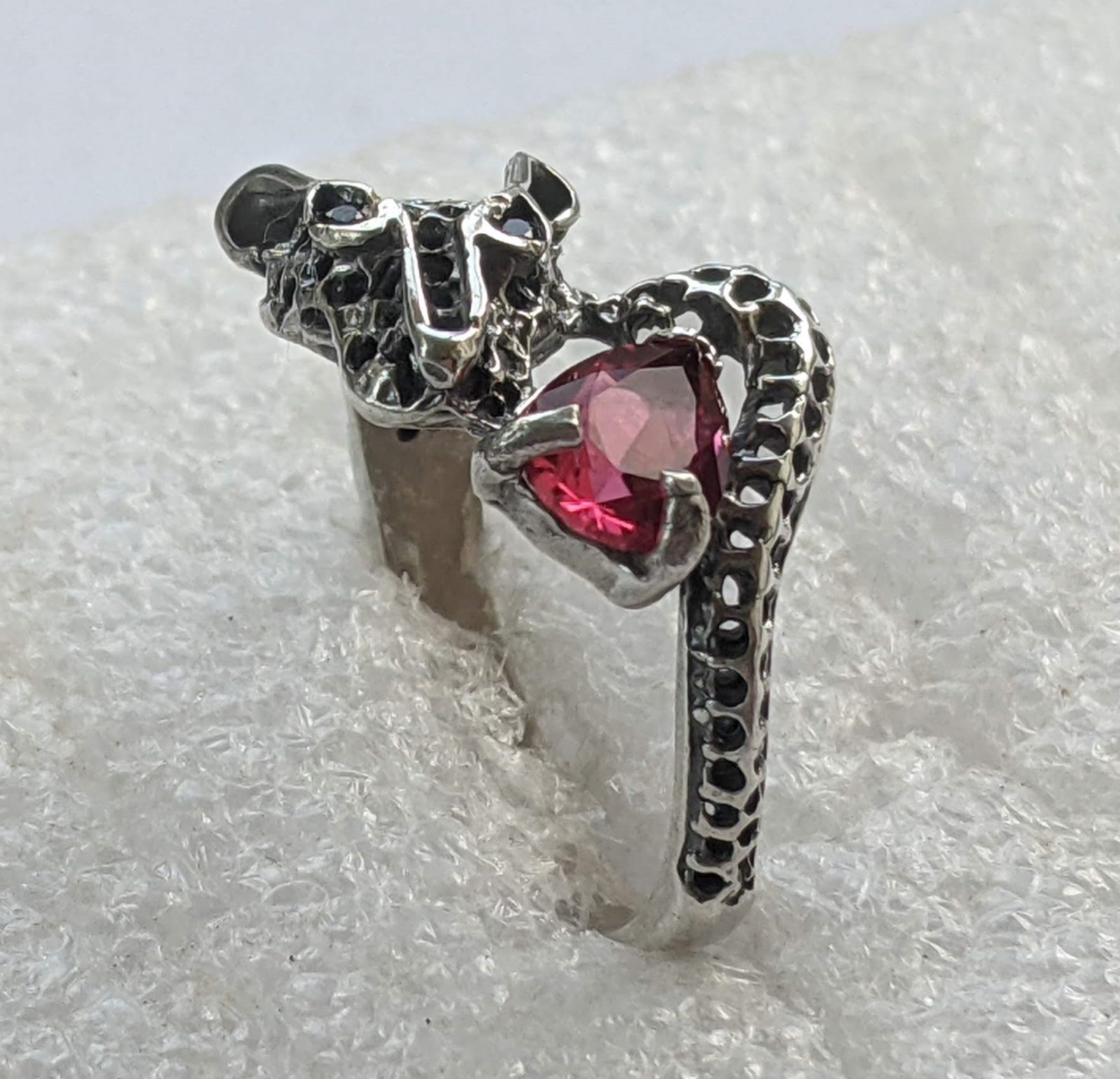 Vintage ring sterling silver 925 Size 9 Weight 4.48 g. Ukrainian jewelry.