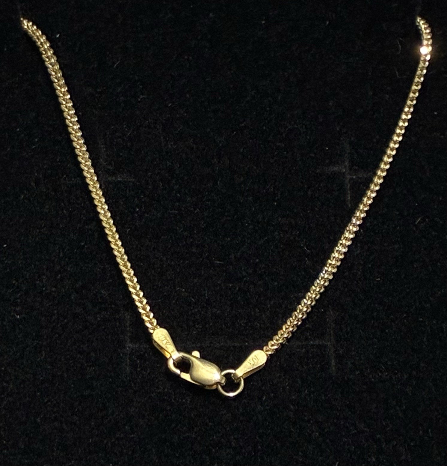 Franco Box Link Chain Bracelet 7in Solid 10kt Yellow Gold 1.4mm Brand New