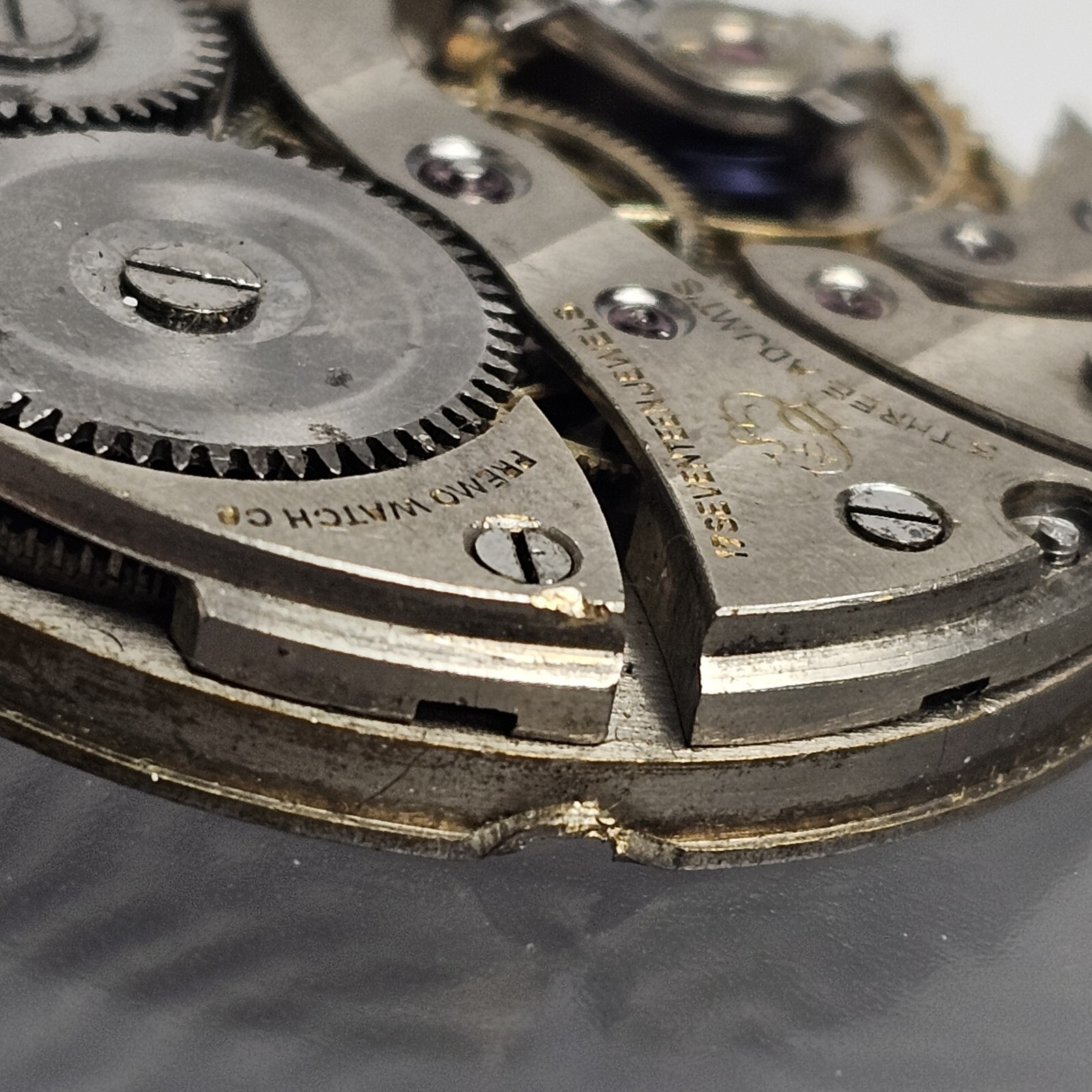 1912 Dietrich Gruen & Sons Premo 8s 17 Jewel Mechanical Pocket Watch Movement