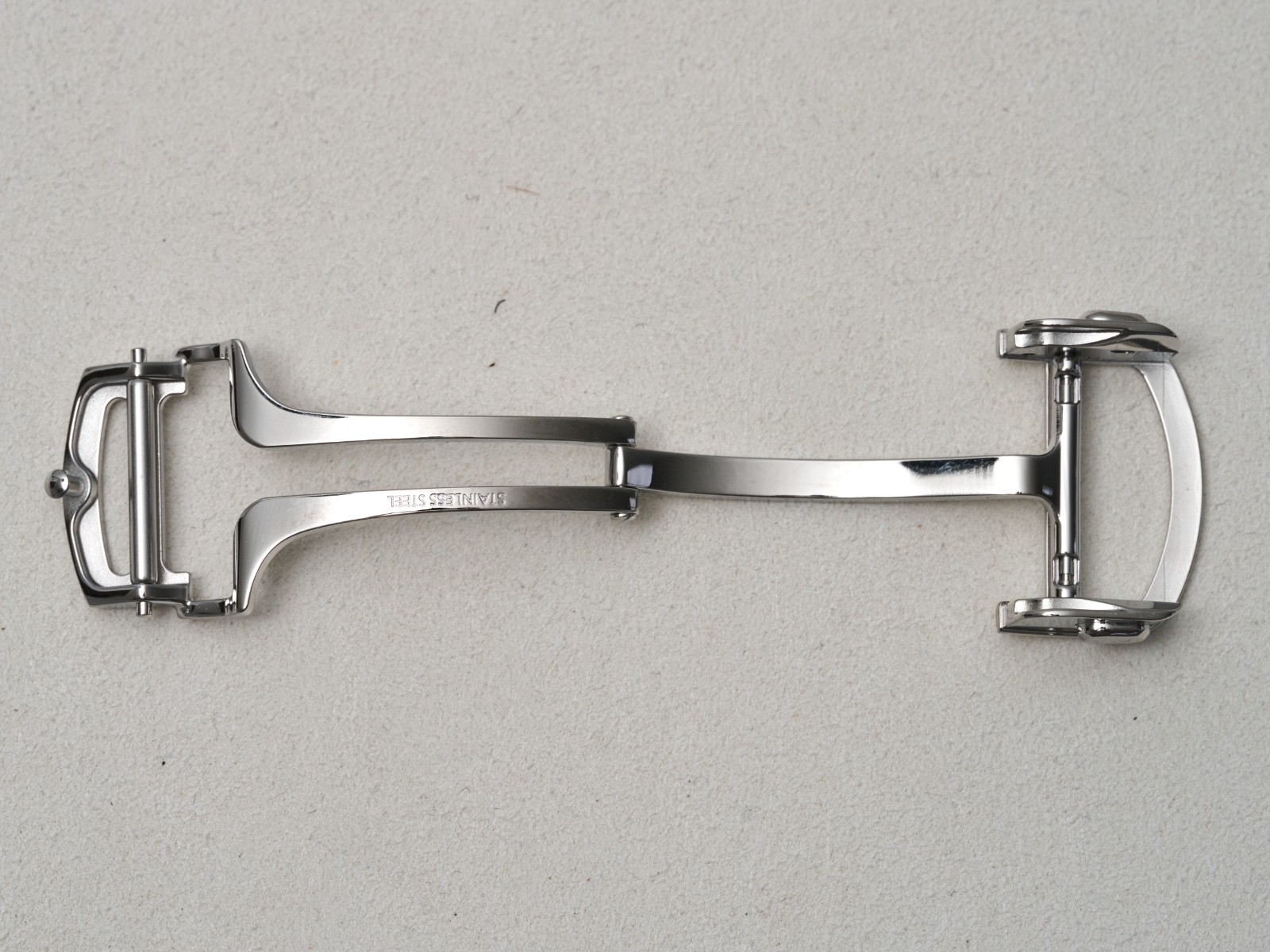 Cartier Deployment Buckle Clasp 18mm Fold Over Button Stainless Steel Genuine