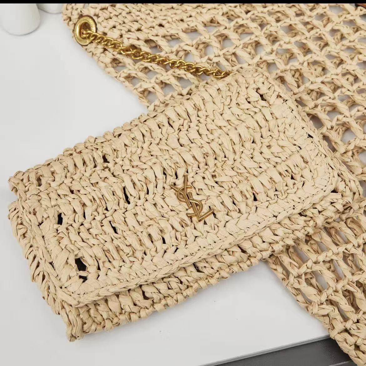 Classic VIP woven tote bag with large capacity