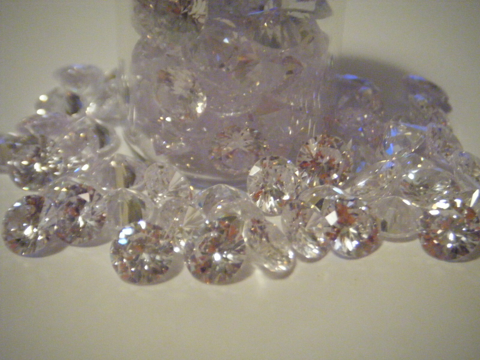 Cubic Zirconia CZ 5.5mm Round Loose Clear Stones In Glass Jar (LOT OF 100)