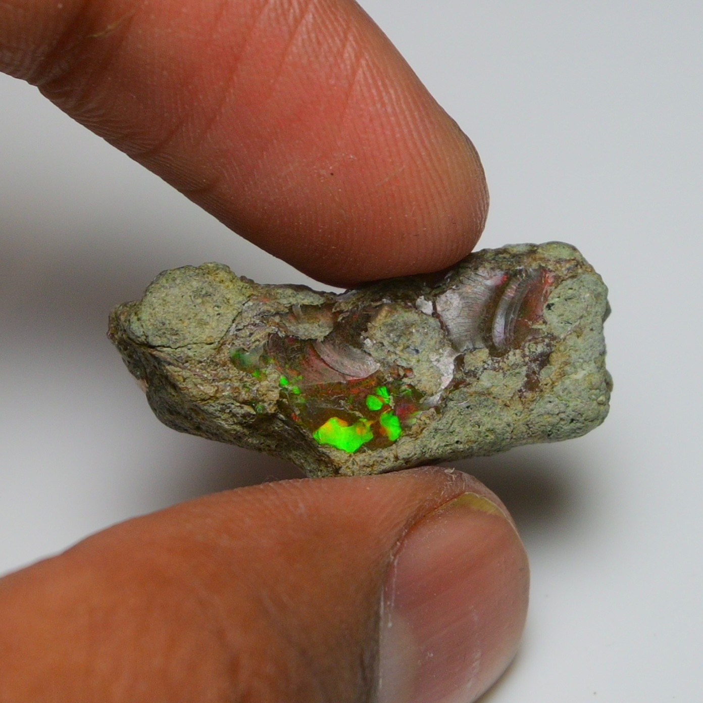 Black Opal Rough 9.45 Carats, Smoked Ethiopian Welo Opal Rough, Fire Opal Raw