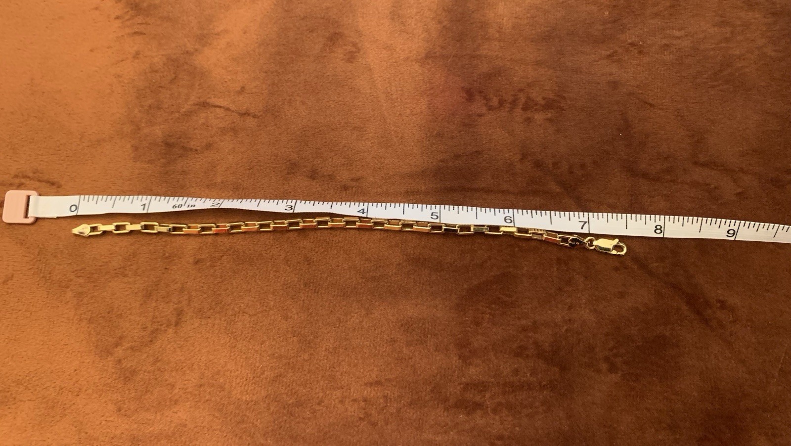 Paper Clip Bracelet Made In Italy 925 Gold Tone Excellent Condition