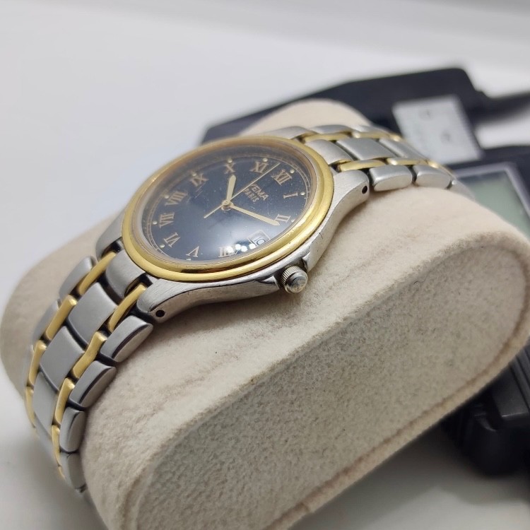 Vintage Yema Paris Chiffre Roman Gold Plated Watch Men’s Quartz 34mm