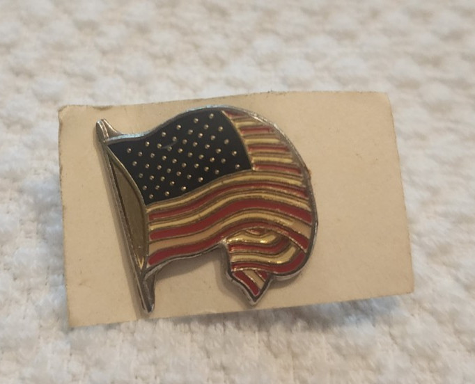 Patriotic Pin Lot of 4 American Flags, Uncle Sam Top Hat and Flying Eagle