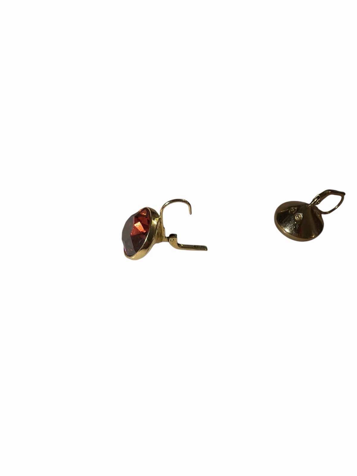 Swarovski Element Drop Earrings 12.7 mm Round Amber Brown earrings Leverback