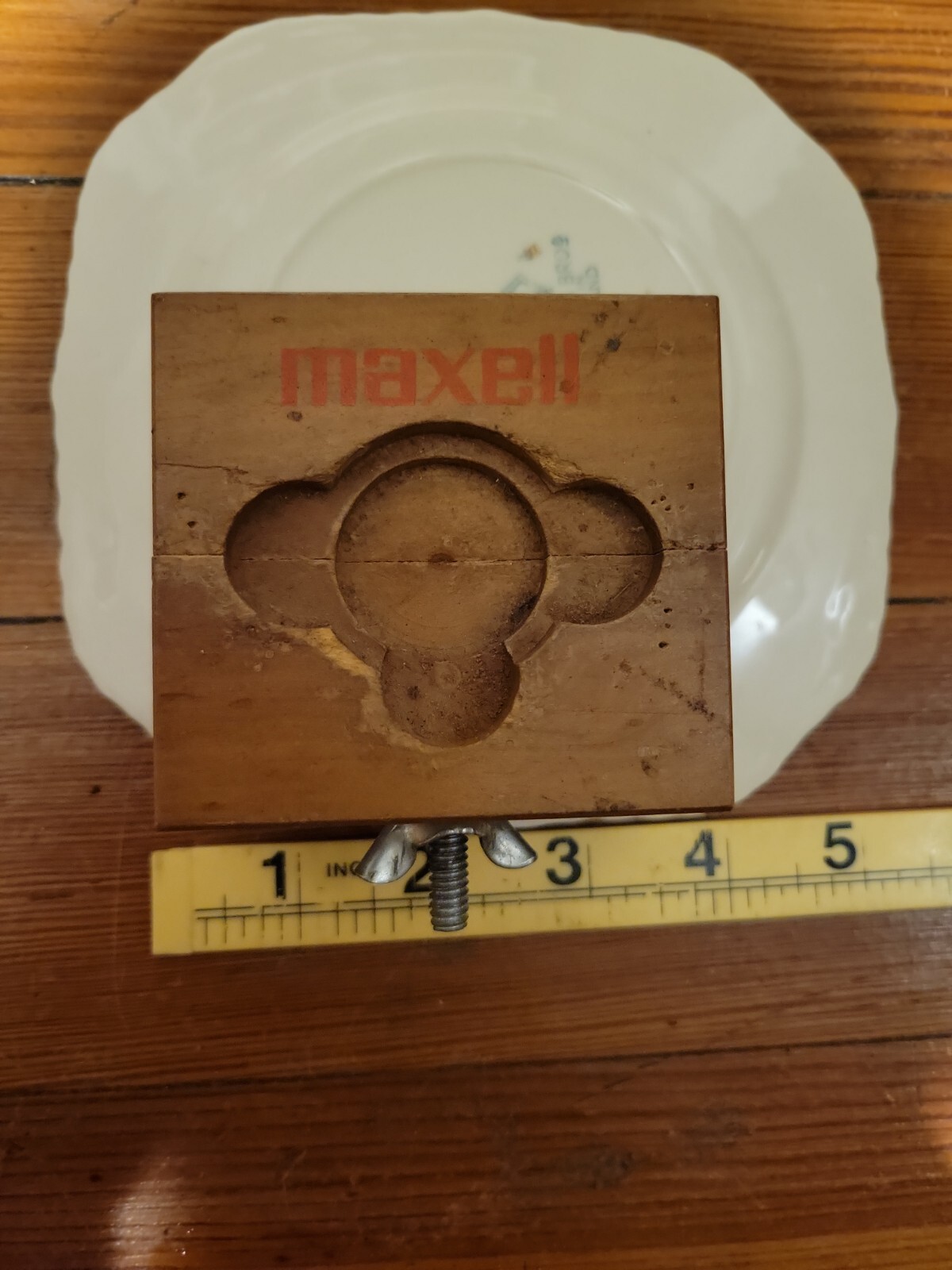 VTG Maxell Wooden Watch Case Movement Holder