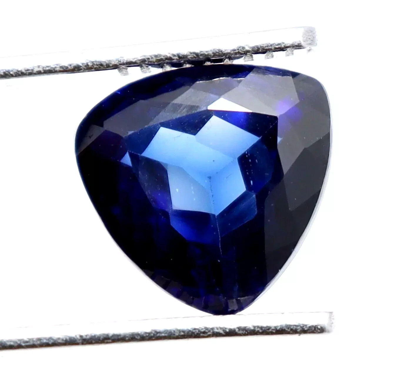 Natural Certified 10.20 Ct Ceylon Trillion Cut Blue Sapphire Loose Gemstone