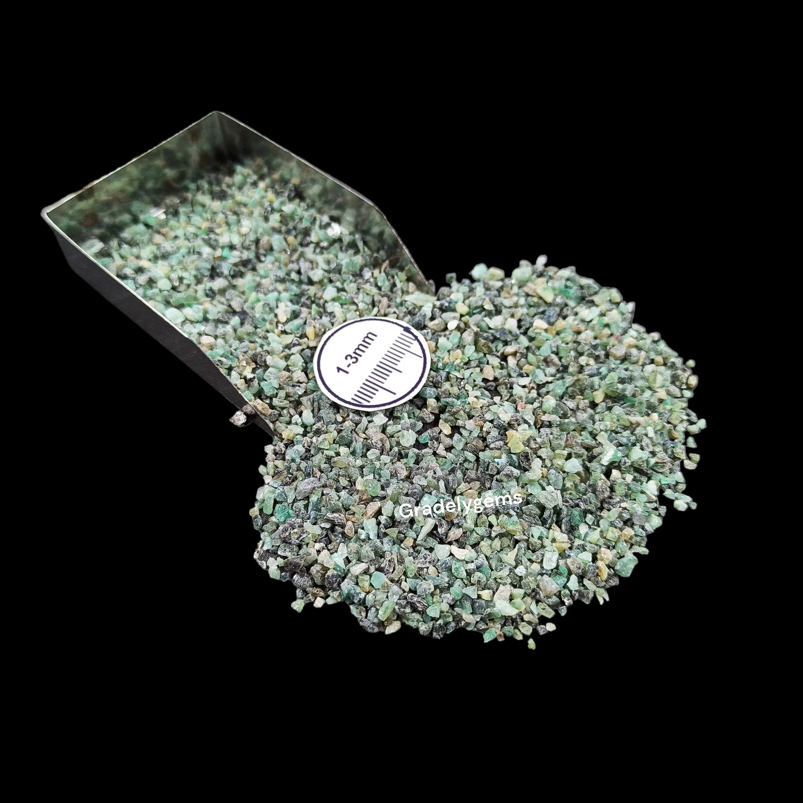 Emerald 1-3mm Gemstone Granules for Craft Bottles Inlay