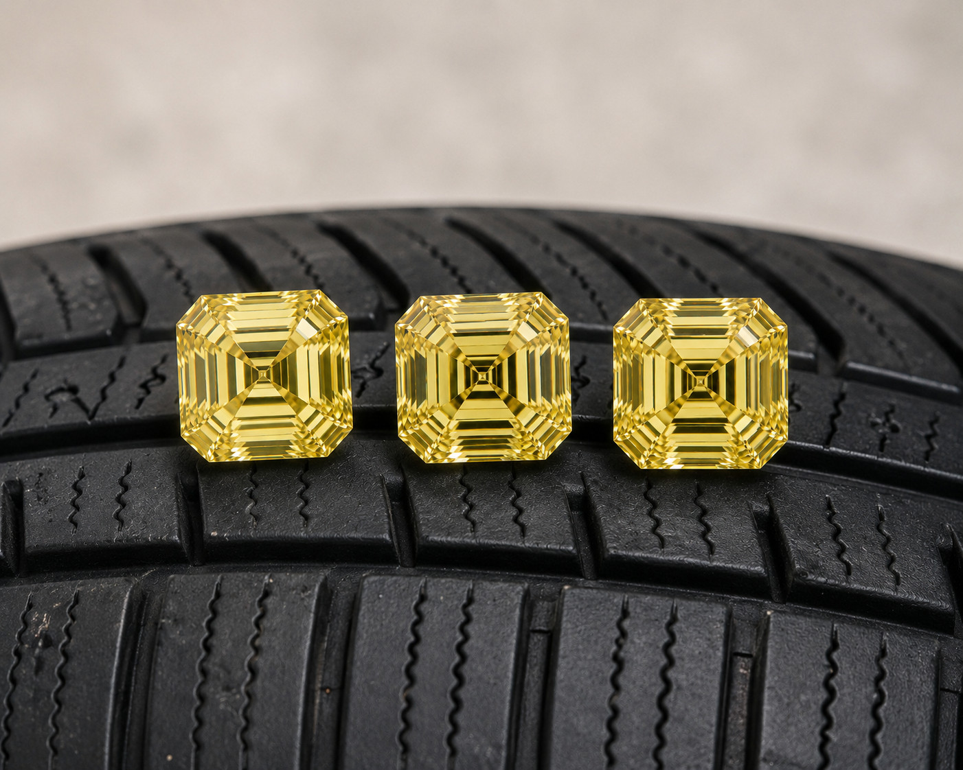 1 Carat Premium Lab Grown Diamond VVS1 6×6 MM Asscher Cut Yellow Color