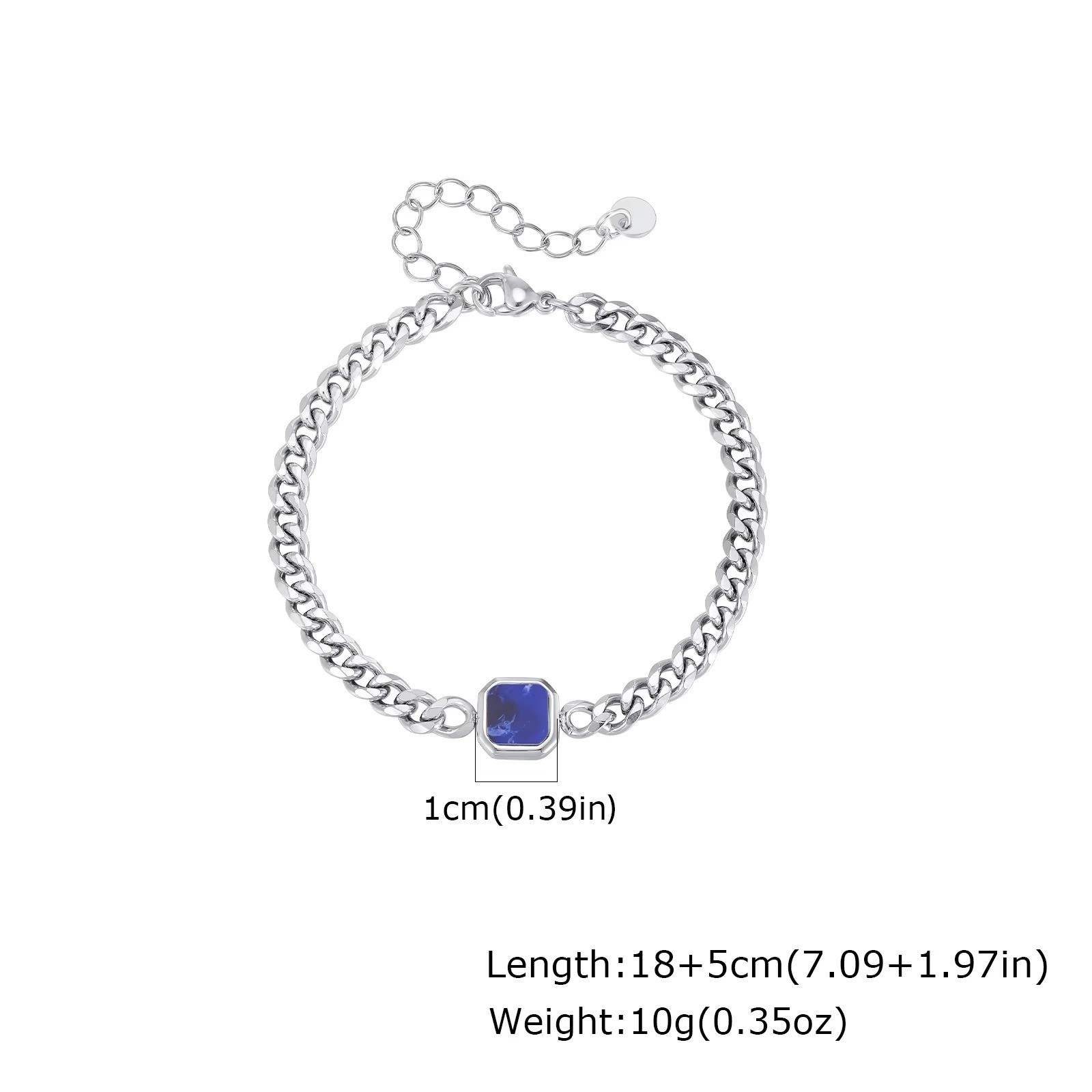 5mm Width Adjustable Chain Bracelet for Men, Stainless Steel Polished Jewellery