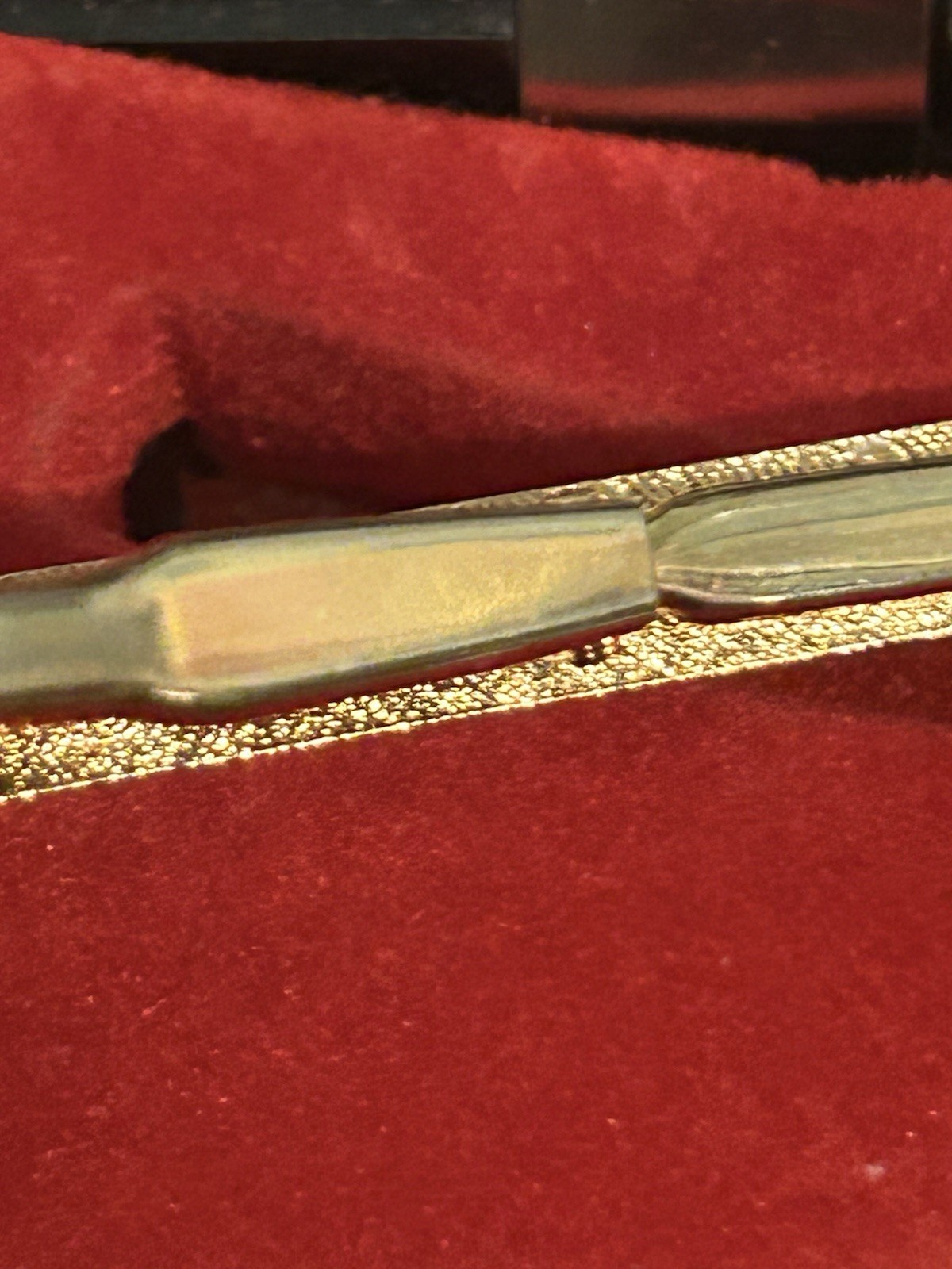 Vintage Two Tone Gold & Silver Color PARIS Tie Bar Clip With Chain