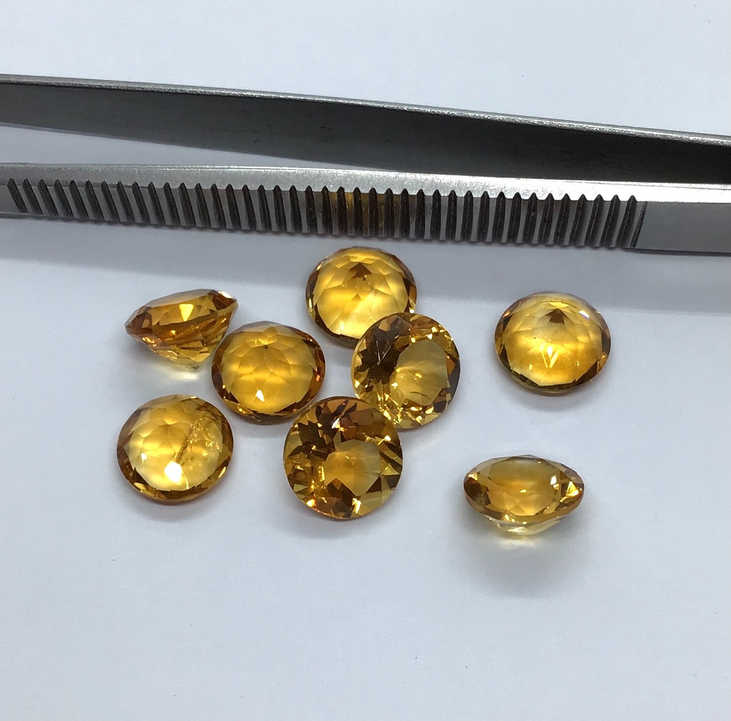 Natural AAA Citrine Cut Faceted Round Loose Gemstone For Making All Type Jewelry