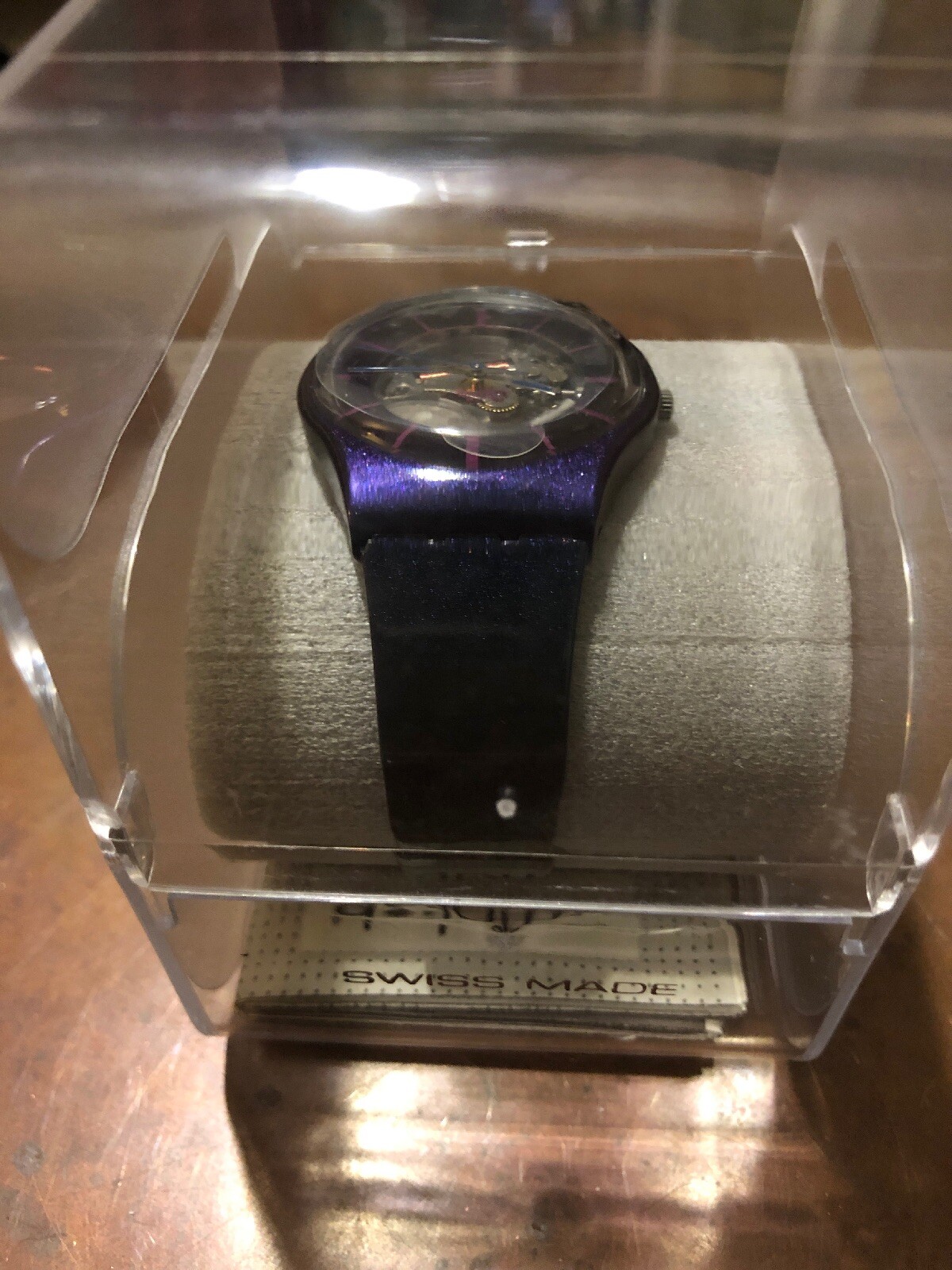 Swatch Watch Skin Originals New GV115B Purple Sunset 2001 Fall Winter Never Worn