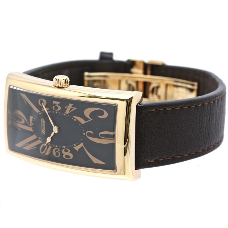 TISSOT Heritage Banana Men’s Quartz Watch 27mm Stainless Steel Leather Band