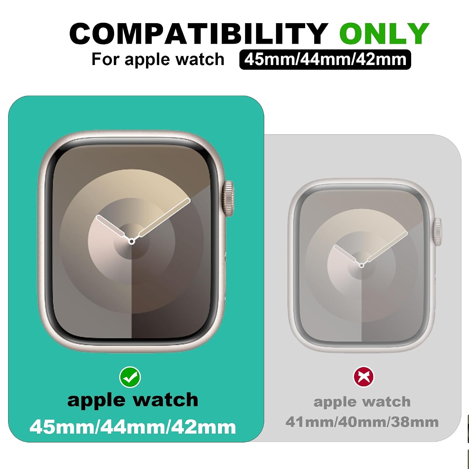 Rugged Apple Watch Case Army Green 45mm 44mm 42mm Compatible Series 9 8 7 6 5 4