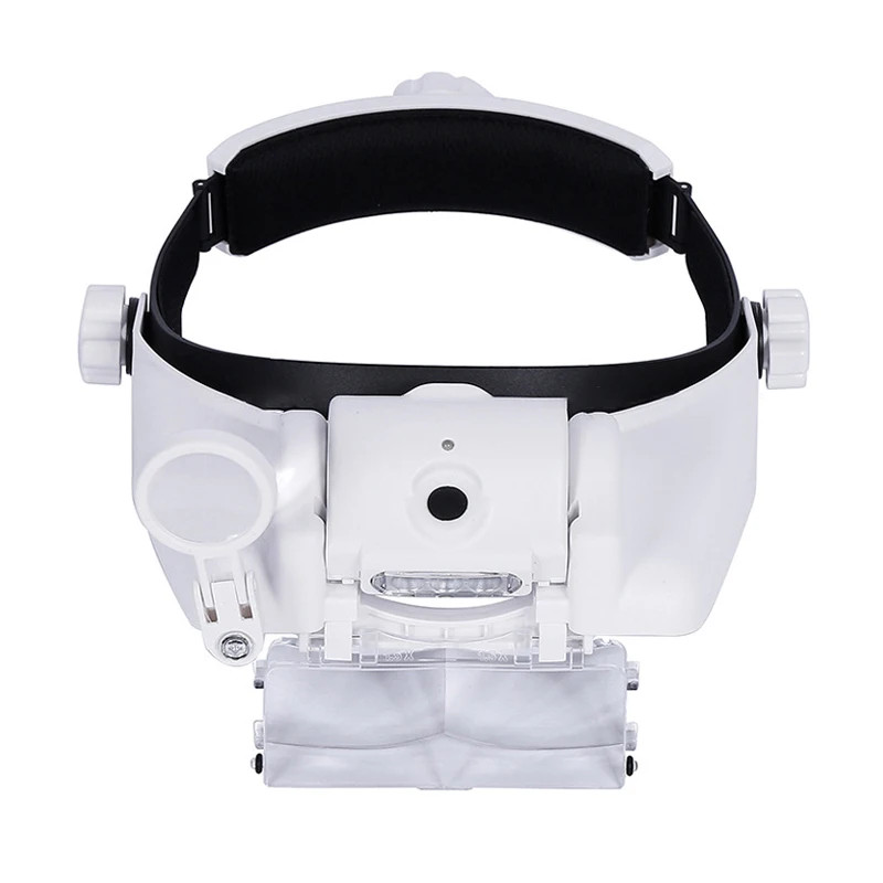USB Rechargeable Glasses Loupe Watchmaker Repair Tool Glasses Magnifier LED Head