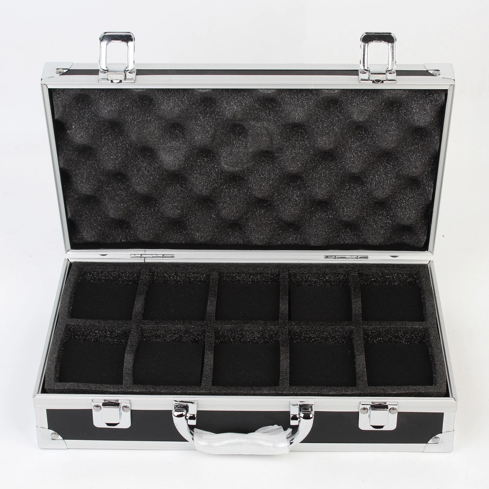 10/12/18 Slots Locking Watch Display Briefcase W/ Anti-Sleek Pads Box Jewellery