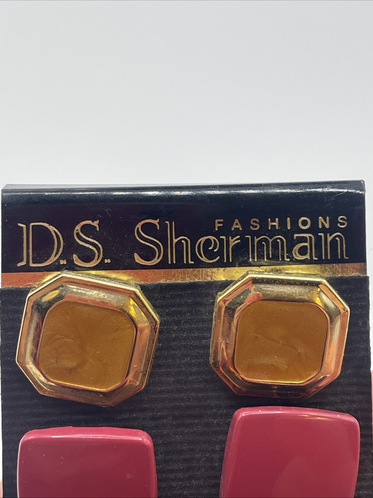 Earrings Vintage Set Of 3 DS Sherman Simple Retro 80s 90s Stud Jewelry