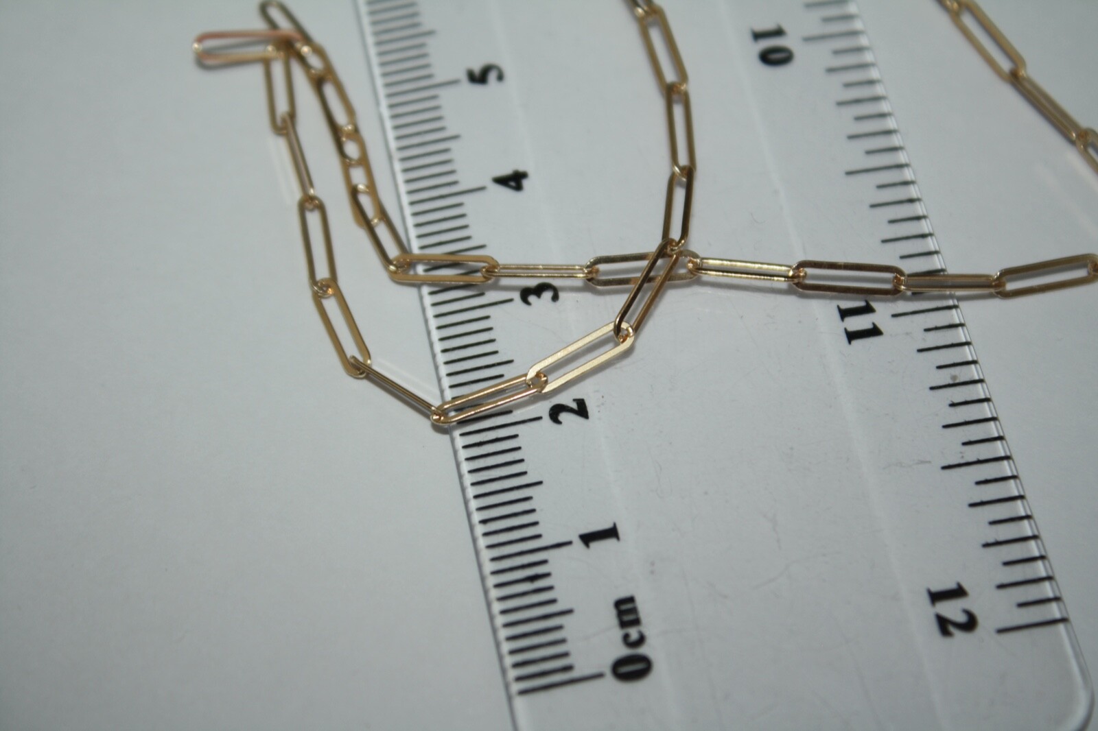 100% Genuine 9k Solid Yellow Gold Long Paperclip Link Bracelet 16cm BRAND NEW