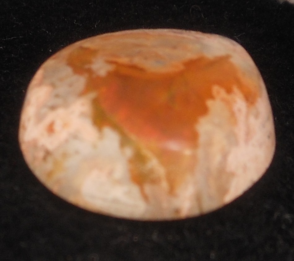 7.60ct Orange Mexican Fire Opal, 15x14x5.8mm, Bonanza Sale