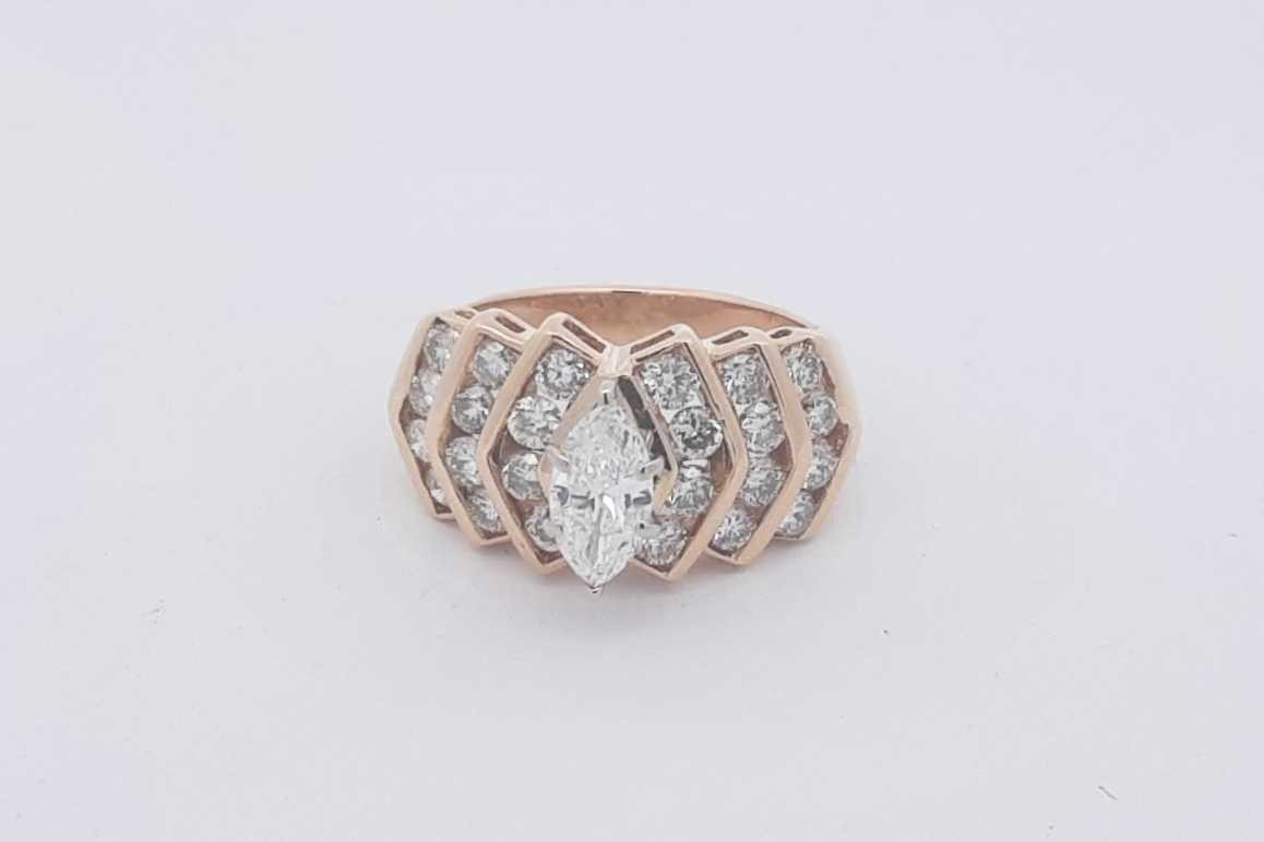 2.43cttw Diamond Ring In 14k Yellow Gold 8.8 Grams Size 6.75 Eb0226llxzsa