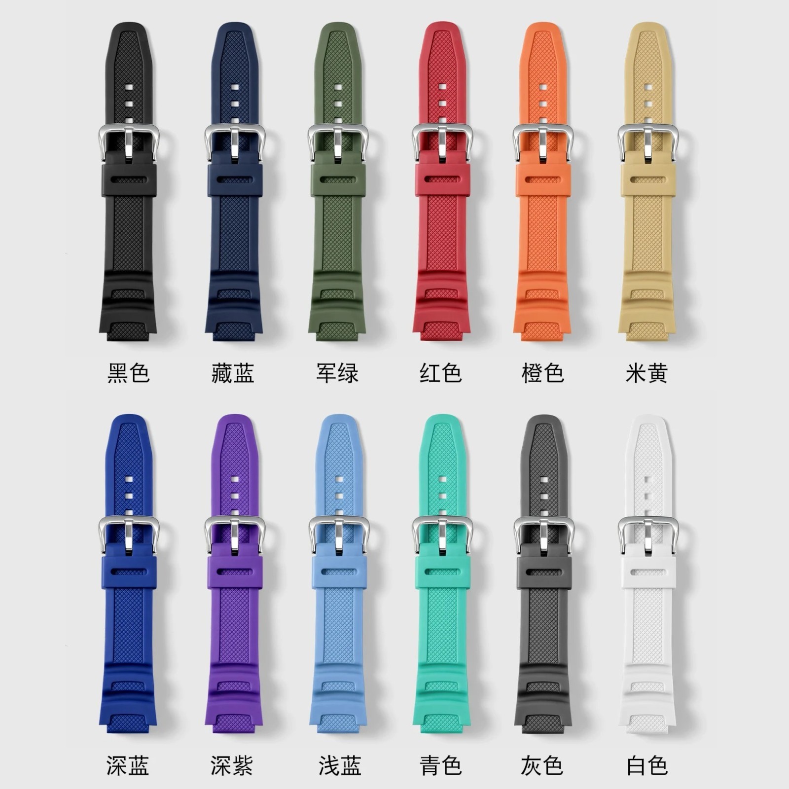 Rubber Watch Band Strap for Casio W-735H SGW-400H SGW-500H AE-1000W MRW-200H
